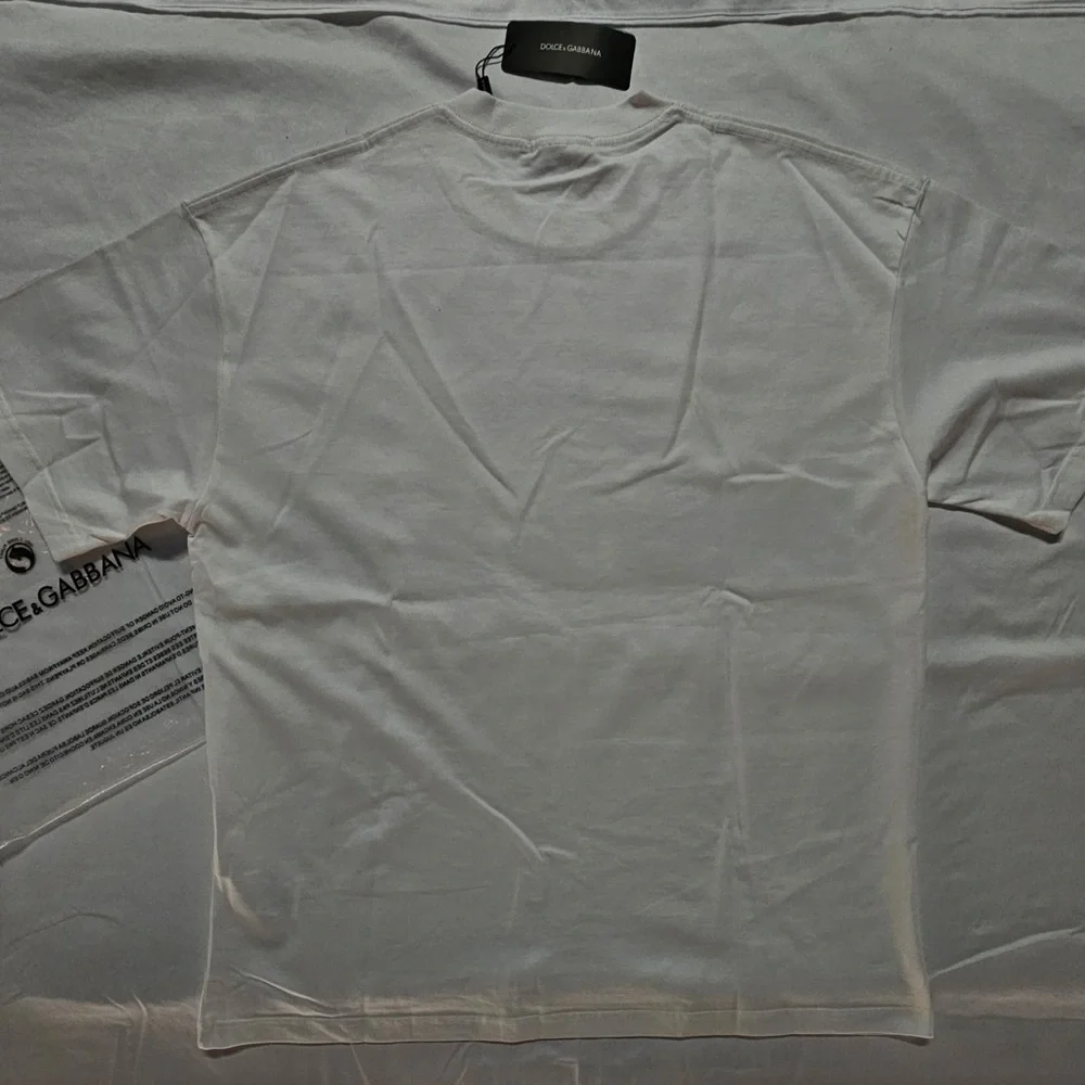 Dolce & Gabbana Black and White Logo Tee - Picture 7 of 8